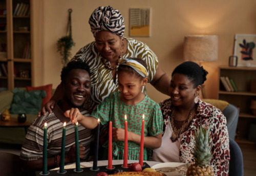 family celebrating Kwanzaa - taking time off